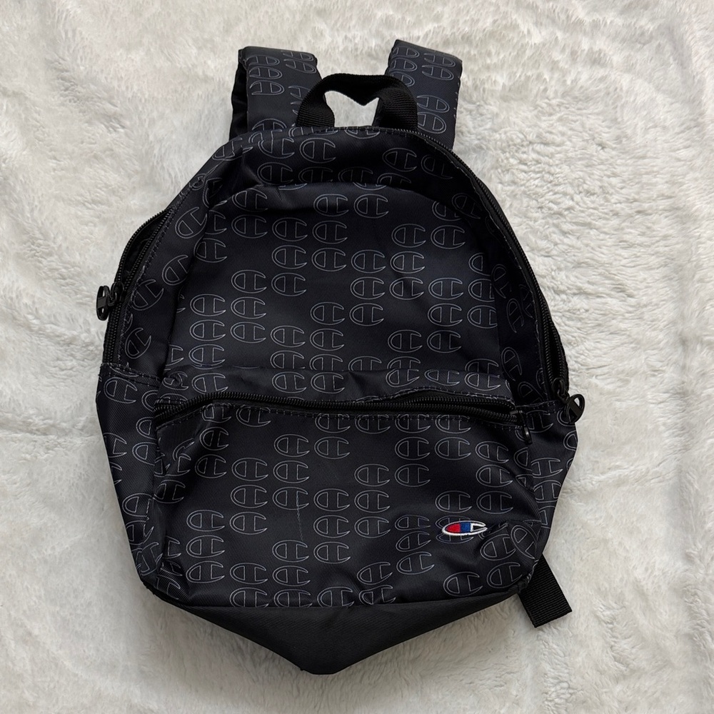 Champion Logo Patterned Black Backpack - image 1
